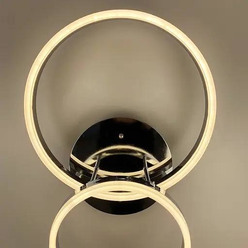 Світлодіодна срібна люстра Anelli на 2 кільця Line.F A 8008/2 CR - фото 6