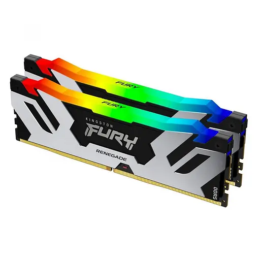 Память для настольных компьютеров Kingston Fury 32 ГБ (2x16 ГБ) DDR5 6400 МГц Renegade Silver RGB (KF564C32RSAK2-32) - фото 6