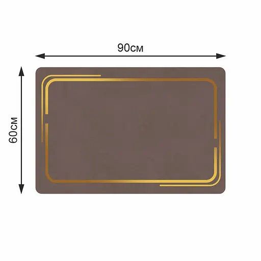 Суперпоглощающий Диатомитовый Коврик Aquarius для ванной 60 х 90 см Коричневый Мрамор - фото 2