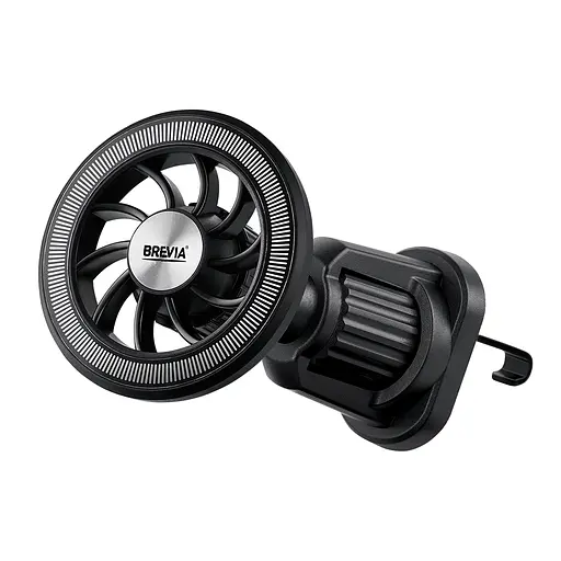 Тримач телефону автомобільний Brevia Air Vent Pro MagRING для дефлектора, магнітний Magsafe, чорний(48610) - фото 1
