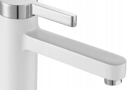 Смеситель для умывальника Rea Polo низкий белый/хром REA-B9941 Белый - фото 2