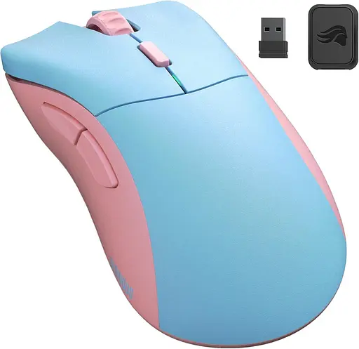 Мышь Glorious Model D Pro Skyline Wireless Gaming Mouse Pink/Blue Forge (GLO-MS-PDW-SKY-FORGE) Б/у - фото 2