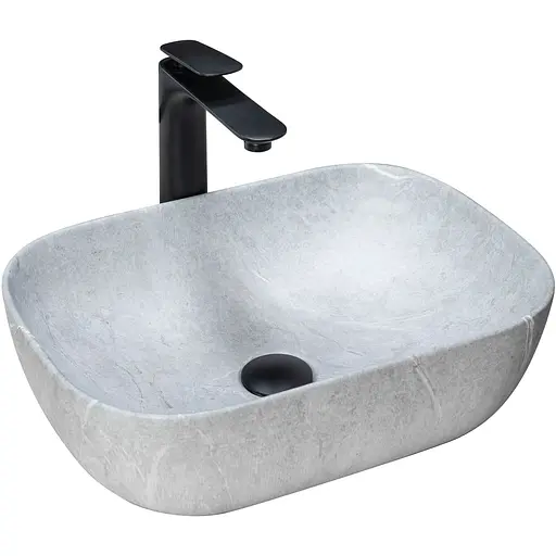 Умивальник Rea Livia grey накладний REA-U3801, Сірий - фото 1