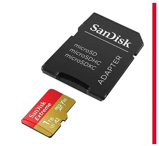 Карта памяти Sandisk 1TB microSDXC Extreme + SD Adapter + 1 year RescuePRO Deluxe (SDSQXAV-1T00-GN6MA) - фото 2