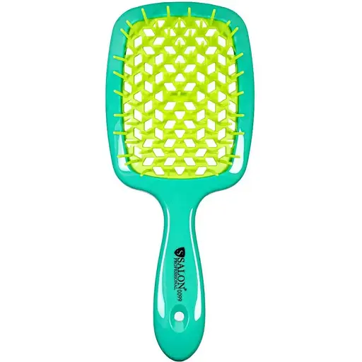 Щітка для волосся Salon Professional SP0099 SL масажна, продувна 20 см зелена - фото 1