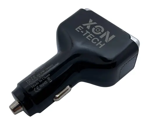 Автомобильное зарядное устройство XON MaxCharge Type-C 75W (Type-C PD30 + 2 x Type-A 15V/1.5A) Black (CM2A1C75WB 3517) - фото 4