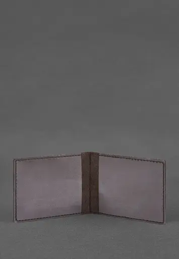 Кожаная обложка для удостоверения ветерана военной службы темно-коричневая - фото 3