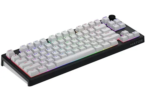 Клавіатура ігрова механічна HATOR HTK-3180-UA Wireless Skyfall 80 Black-White - фото 3