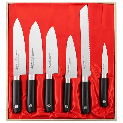Набір з 6 кухонних ножів. Satake Swordsmith (HG8327W)