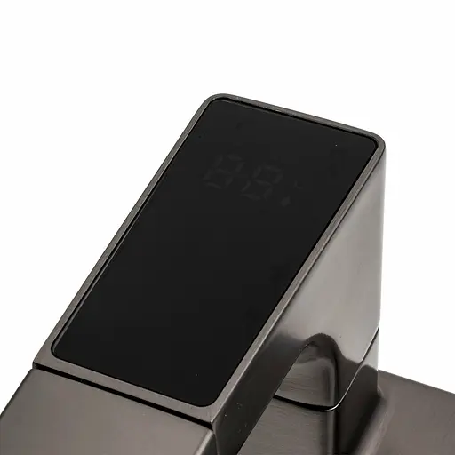 Змішувач для кухні Platinum с висувним виливом та індикатором A238 чорний - фото 2