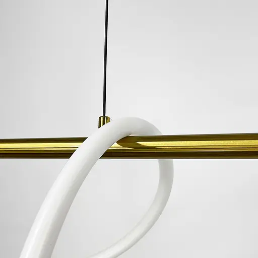 Латунная удлиненная люстра с гибкой LED лентой 170 см Ст. Y 410-1500 AB | Line F - фото 3