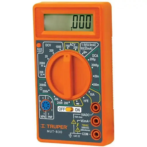 Тестер-мультиметр Truper Light-Duty (MUT-830) - фото 1