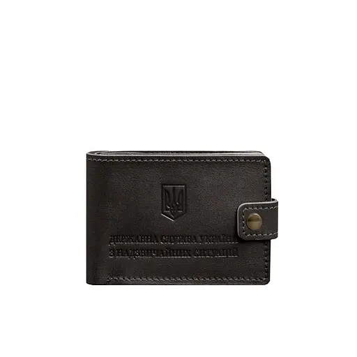 Кожаная обложка-портмоне на удостоверение ГСЧС темно-коричневая - фото 8