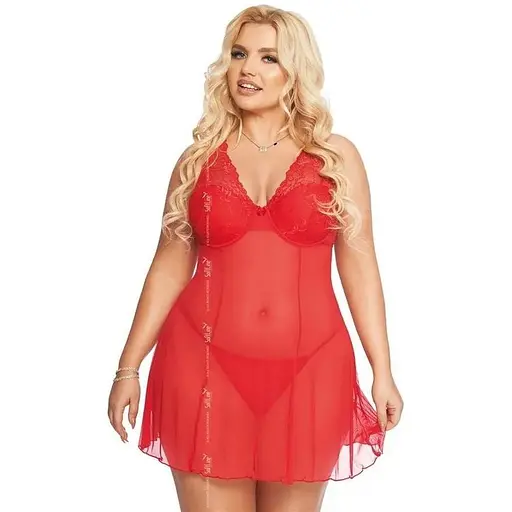 Сорочка Softline Berta 2XL червоний