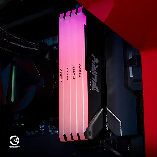 Память для ПК Kingston DDR4 8 ГБ 3200 FURY Beast RGB - фото 4