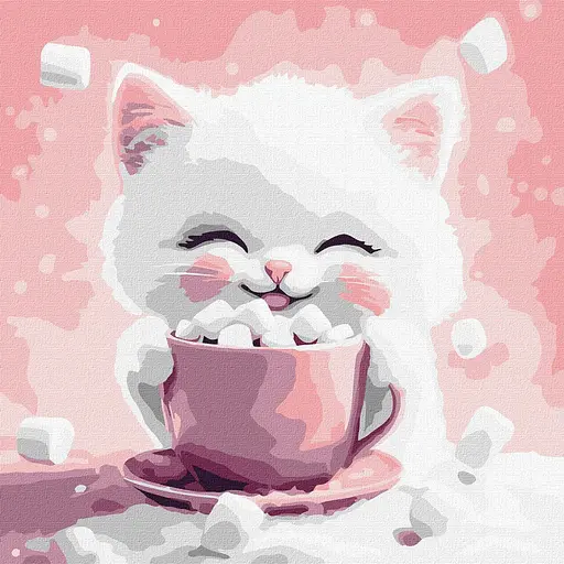 Картина за номерами "Какао для котика (картина № 2)" KHO6770, 30х30 см