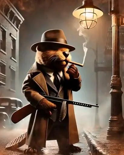 Картина за номерами 40*50 см "Бобріто Ганстеріто", IDEA2-008