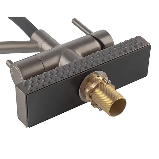 Смеситель для кухни Koer "Водопад" KB-74027-07 с черным силиконовым изливом KR5203 Графит - фото 5