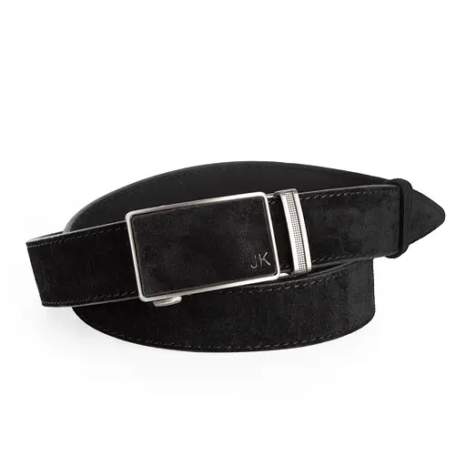 Ремень замшевый мужской на автомате JK-3430 (125 см) черный - фото 1