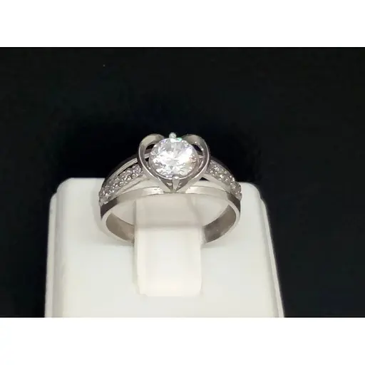 Срібне кільце Агні Торонто з фіанітами. 1314/9Р-CZ 17,5 - фото 4