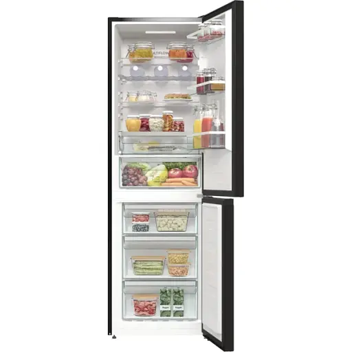 Холодильник Gorenje NRK619EABXL4 с нижней морозильной камерой 185х60х60 см 2 двери Х 204 л М 96 л A+ NoFrost Plus Fresh zone черный - фото 7