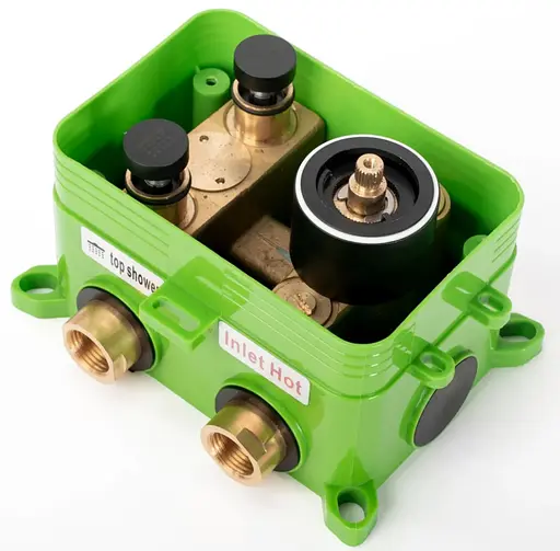 Душова система прихованого монтажу Rea Lungo Miler rose gold + BOX з термостатом REA-P6613, Теплий захід сонця - фото 6