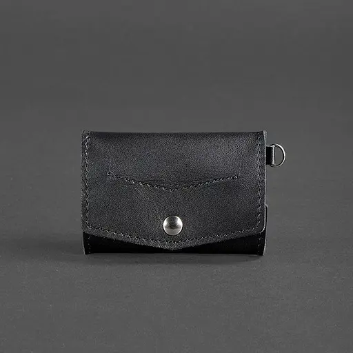 Шкіряна монетниця з клапаном 1.0 чорна - фото 7