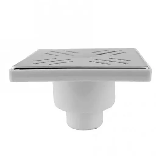 Канализационный трап Bakimay PL5036 прямой нержавеющая сталь 15 х 15 см (240159) - фото 1