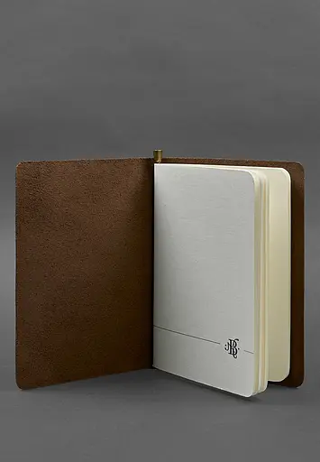 Кожаный блокнот (софт-бук) 8.0 на резинке темно-коричневый Crazy Horse - фото 3