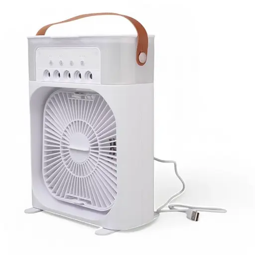 Вентилятор Air Cooler Fan USB з зволожувачем повітря та підсвічуванням (Білий) - фото 5