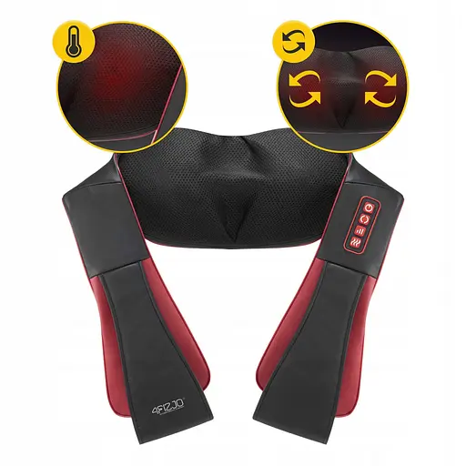 Накидка-масажер 4FIZJO Shiatsu Pro+ для шиї та спини 4FJ0565 Black/Red (P-5907739319074) - фото 12