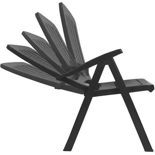 Стул садовый Bica Carmen пластиковый складной графит. - фото 4