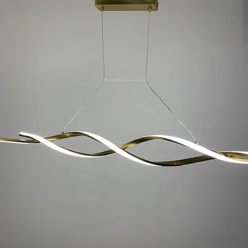 Лінійний підвісний LED світильник SCREW у золотому корпусі в 2-х розмірах Line.F Довжина 100 см - фото 7