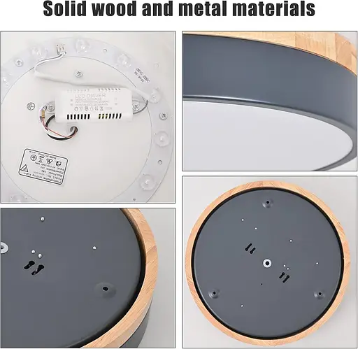 Потолочный светодиодный светильник Qamra Wood круглый 3000 K - 6500 K - фото 6