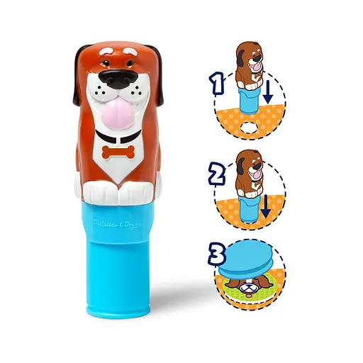 Набор с блокнотом и штампом с наклейками Melissa & Doug Sticker WOW Щенок (SM93205/6074891) - фото 2