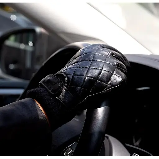 Рукавички шкіряні чоловічі Qimian Sheepskin Gloves size M Black [62912] - фото 3