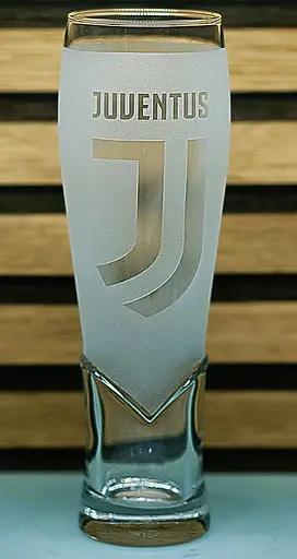 Пивний келих крафтовий 440 мл ФК Juventus Ювентус з гравіюванням подарунок для фаната футбольна кружка матові - фото 1