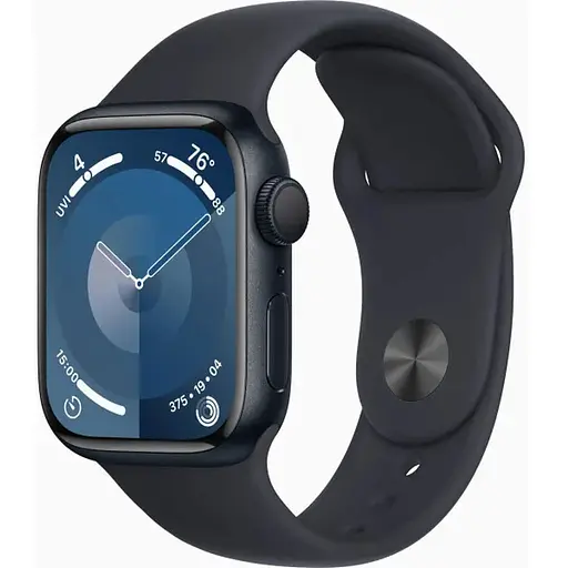Apple Watch Series 9 GPS 41mm Midnight Aluminium with Midnight Sport Band M/L MR8X3 - фото 1