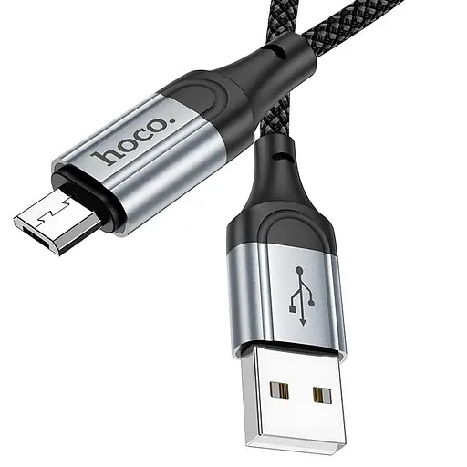 Дата кабель Hoco X102 Fresh USB to MicroUSB (1m) Black - фото 2