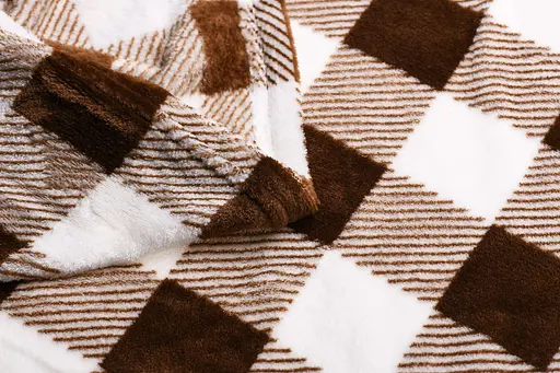 Плед Ardesto Flannel 160х200 см клетка бежевый (ART0103PB) - фото 5