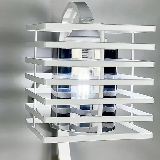 Металлические бра в стиле Лофт в белом корпусе 30х16 см с плафоном Line F Арт. 12391/1W WT+GR - фото 3