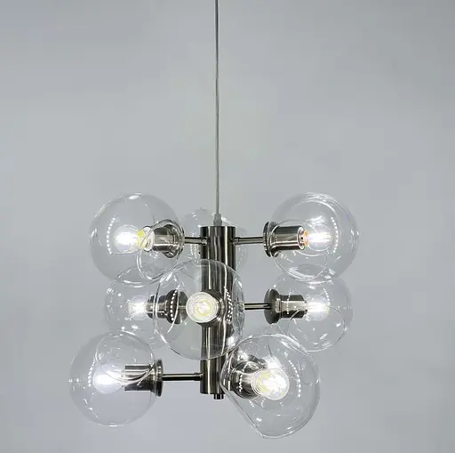 Ексклюзивна люстра в трендовому кольорі корпусу Satin Nickel Line.F MD 9050-9 - фото 4