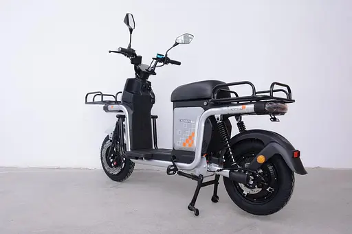 Електроскутер Вантажний з двома великими багажниками Crosser SUPER MAX 1200W | 60V30AH Li-Fe | USB зарядка Сірий  - фото 3