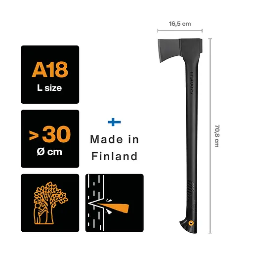 Універсальна сокира Fiskars Solid A18, 71 см, 1.6 кг (1052045) - фото 5