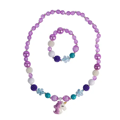 Набор украшений Лиловые мечты (ожерелье, браслет) 2шт