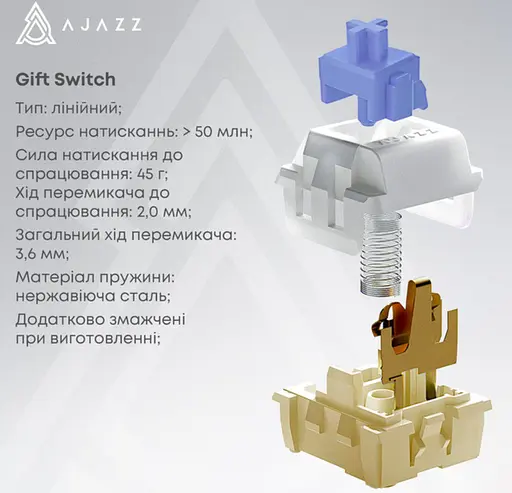 Клавиатура игровая механическая беспроводная Ajazz AK-820B PRO Black RGB Gift Switch Hot-Swap 2.4G/Bluetooth/USB - фото 7