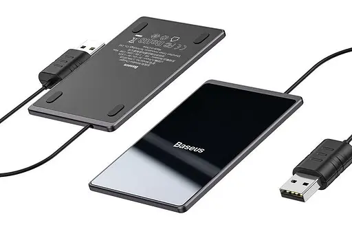 Мощный беспроводной ЗП 15 ватт BASEUS Card Ultra-thin Wireless Charger 15W Зарядка Qi - фото 3