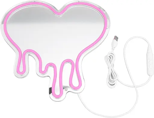 Неоновый свет Jeffergarden в форме сердца с регулируемой яркостью USB-интерфейсный декоративный светильник с розовой лампой - фото 2