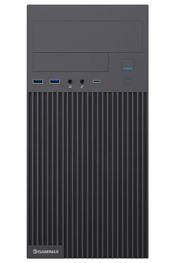 Корпус GameMax MT-321-NP-2U3 без блока питания, черный (MT-321-NP-2U3) - фото 4