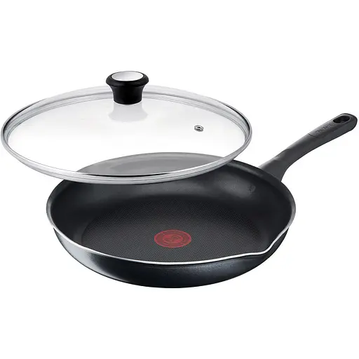 Сковорода з кришкою Tefal Day by Day 24 см чорна (B5580423UA)